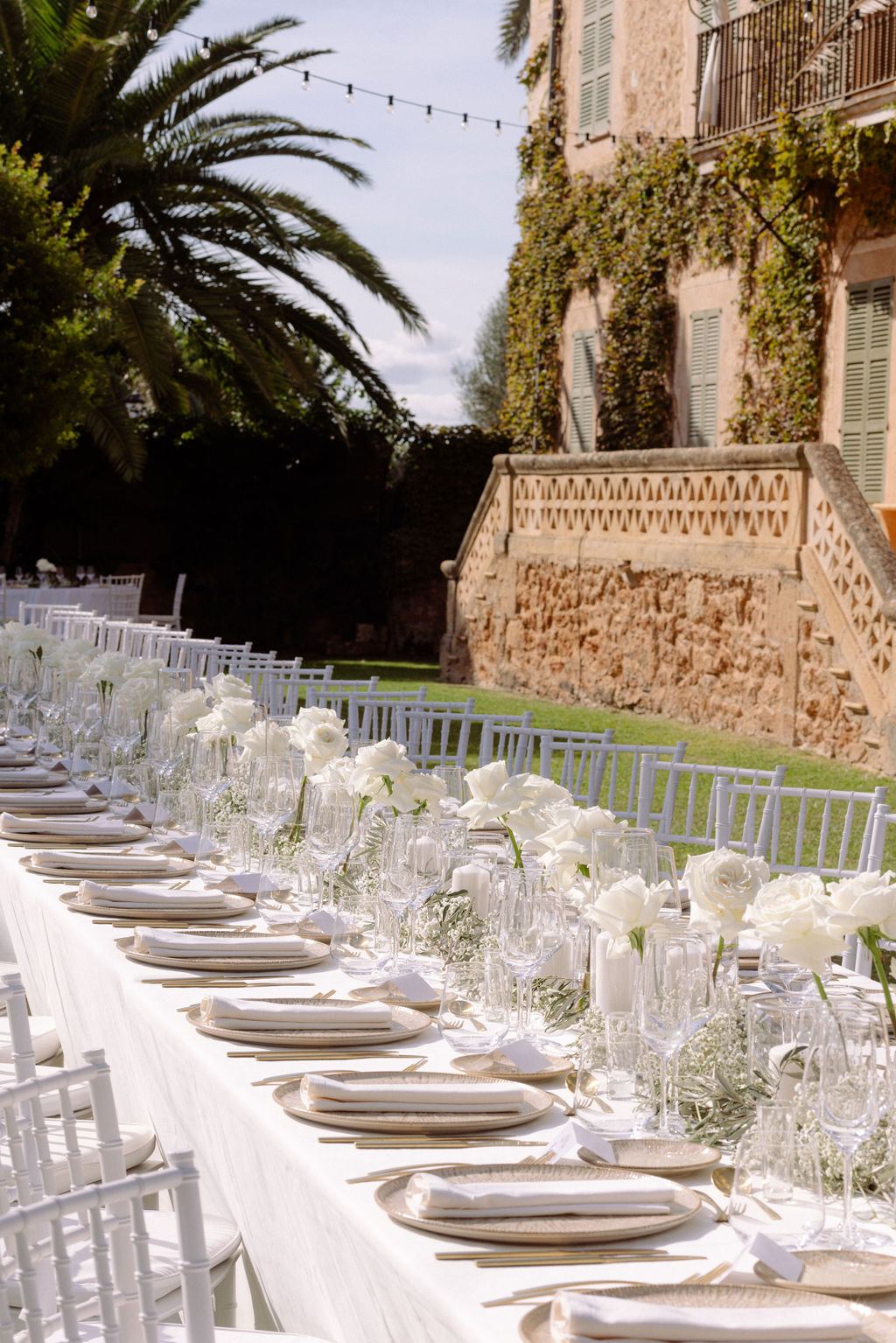 Hochzeitsdekoration bei einer Destination Wedding